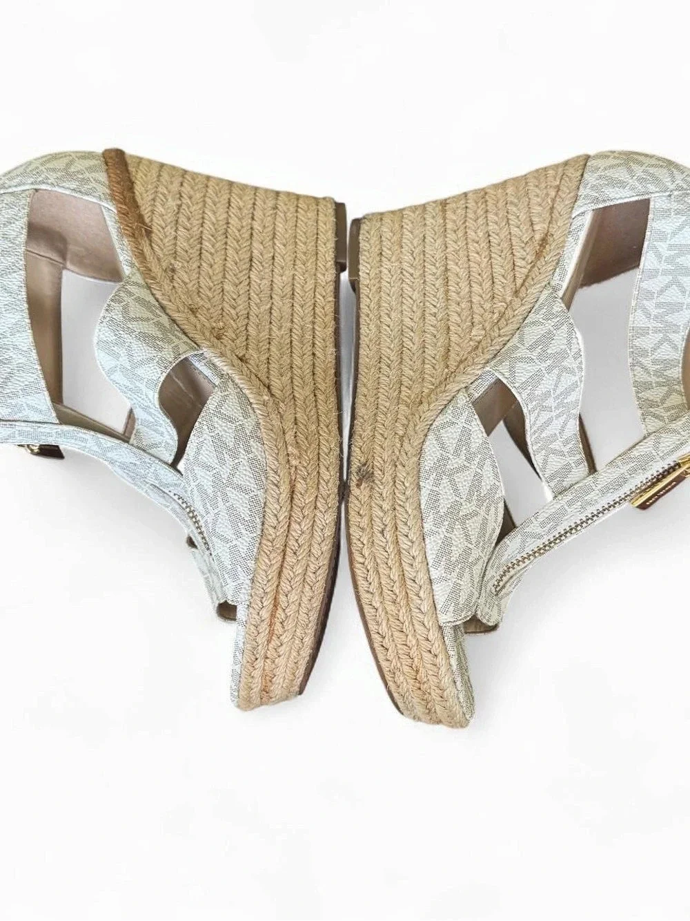 MICHAEL Michael Kors Berkley Front Zip Espadrille Wedge Sandal 8.5